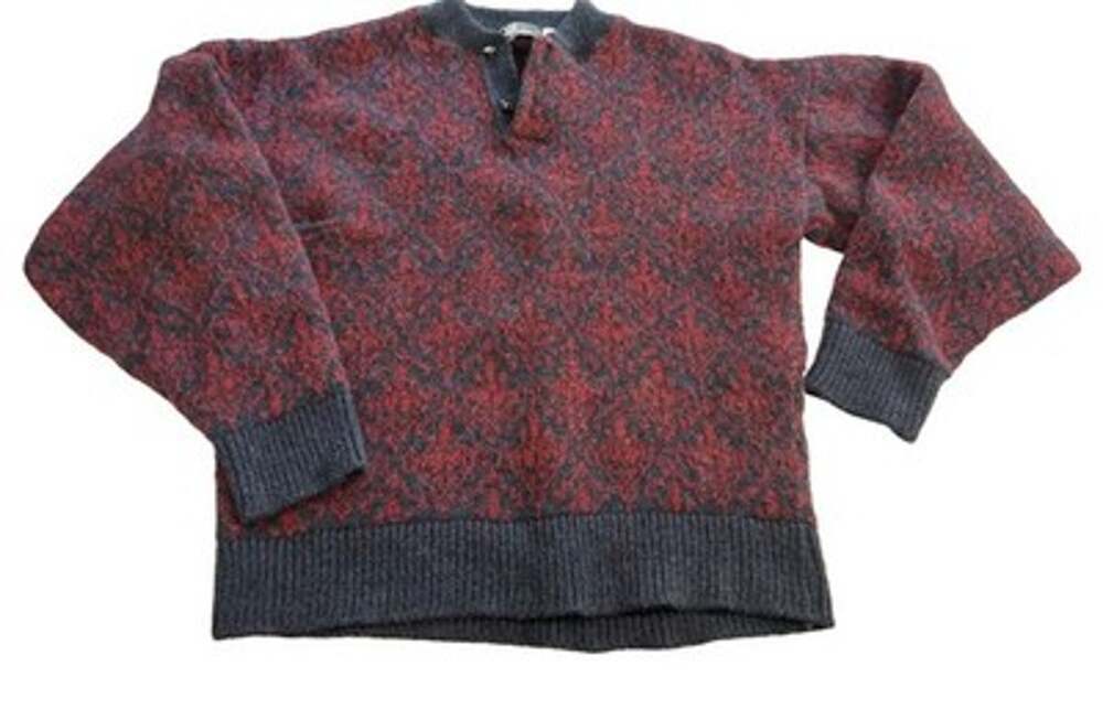 Vintage Lobo by Pendleton 100% Wool Fair Isle Henley Sweater Mens XL